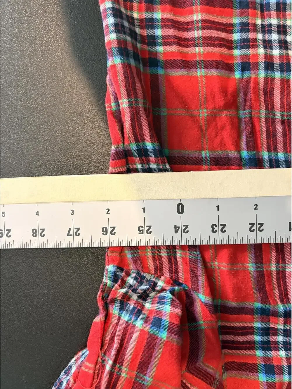Men's XXL Red Plaid Flannel Sleepwear Shirt Casual Cozy